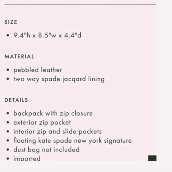 Kate Spade S338 Backpack - Picture 3 of 11